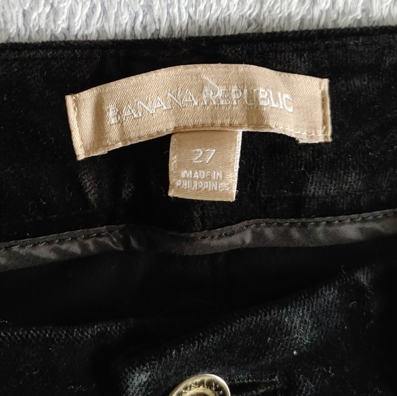 *SOLD* Banana Republic Black Velvet Pants - Picture 4 of 4